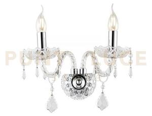 Applique a parete incanto cromo 2 luci attacco e14 40x18x34cm in ve