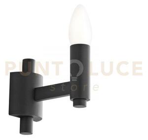 Applique a parete karol grigia 1 luce attacco e14 3x12,5x11,6cm in