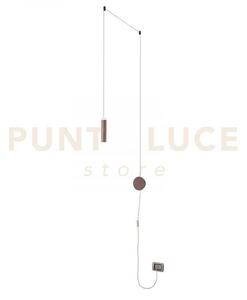 Applique a parete led candle bronzo in acrilico e alluminio 8w 720l