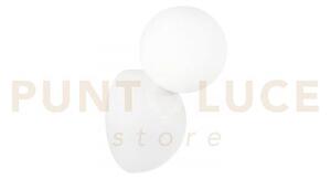 Applique a parete kiss sferica bianca 1 luce attacco g9 10x12,2x19c