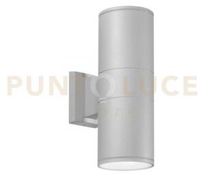 Applique biemissione jump silver 2 luci attacco e27 ip44 10,5x17x30cm
