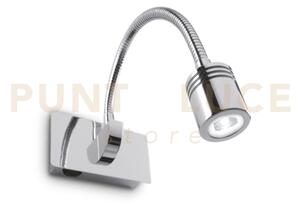 Dynamo applique a parete orientabile e flessibile cromo 1 luce led 