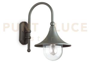 Cima applique da esterni ip43 1 luce attacco e27 alluminio antracite