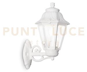 Dafne applique a parete bianco 1 luce attacco e27 h.45cm vetro anti