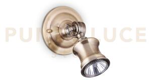 Barber applique 1 luce attacco gu10 brunito orientabile