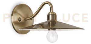 Cantina applique a parete 1 luce attacco e14 in metallo brunito