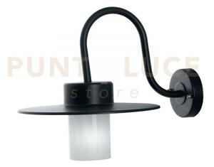 Applique york nera 1 luce attacco e27 ip44 39,5x30x31,5cm