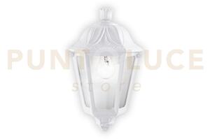 Dafne applique a parete bianco 1 luce attacco e27 h.35cm vetro anti