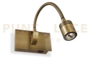 Dynamo applique a parete orientabile e flessibile brunito 1 luce le