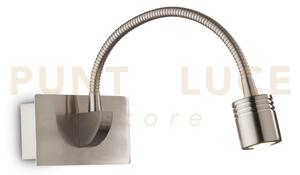Dynamo applique a parete orientabile e flessibile nickel 1 luce led