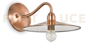 Cantina applique a parete 1 luce attacco e14 in metallo rame