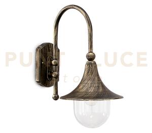 Cima applique da esterni ip43 1 luce attacco e27 alluminio nero
