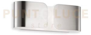 Clip applique in metallo e vetro color cromo 2 luci attacco g9 biem