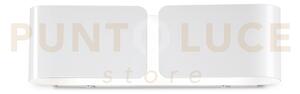 Clip applique in metallo color bianco 2 luci attacco e27 biemissione