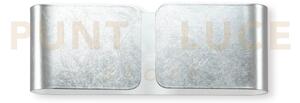 Clip applique in metallo e vetro color argento 2 luci attacco g9 bi