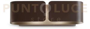 Clip applique in metallo color coffee 2 luci attacco e27 biemissione
