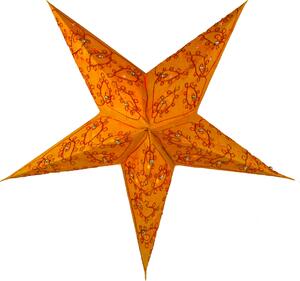 Stella pieghevole di carta illuminata dell'Avvento, stella di Natale 60 cm - Platon Orange, decorazione per finestre a stella, 5 punti