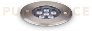 Floor segnapassi in alluminio e vetro led 3000k 6w / 670 lm d.12cm 
