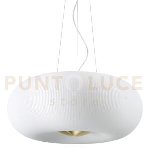 Arizona lampadario a sospensione 5 luci gx53 in vetro bianco soffiato