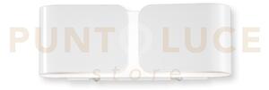 Clip applique in metallo e vetro color bianco 2 luci attacco g9 bie