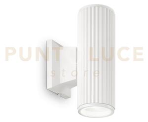 Base applique 18cm doppia emissione 2 luci attacco gu10 ip44 bianco