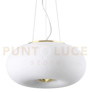 Arizona lampadario a sospensione 3 luci gx53 in vetro bianco soffiato