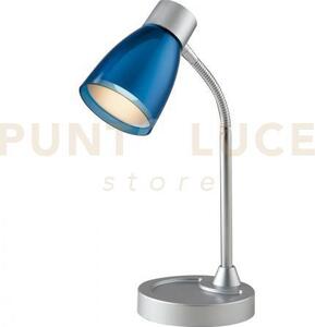 Lampada da tavolo arkimede orientabile blu 1 luce attacco e14 13,5x