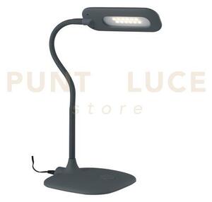 Lampada da lettura led darwin grigia con braccio orientabile 4,8w 7
