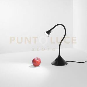 Lampada da lettura led newton nera 3,2w 300lm 4000k 13x13x51cm