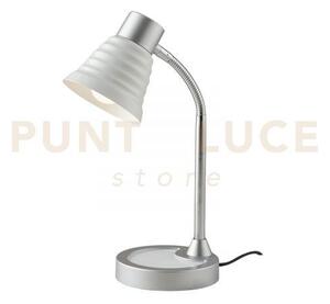 Lampada da scrivania leonardo bianca 1 luce attacco e14 13x39cm