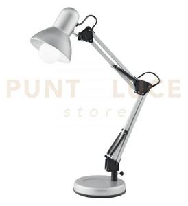 Lampada da lettura architetto silver con base di appoggio e fissagg