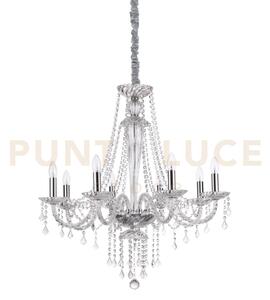 Amadeus lampadario a sospensione in vetro,cristallo e metallo d.80