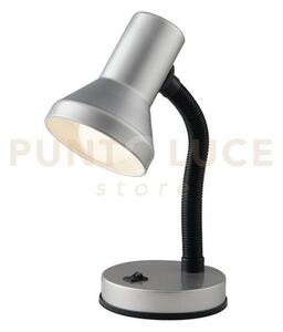 Ldt lampada da scrivania flessibile pulsante on-off silver 1 luce a