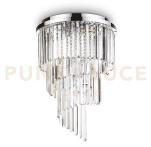 Carlton lampadario a soffitto in cristallo molato e metallo finitur