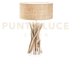 Driftwood lampada da tavolo 1 luce attacco e27 rami in legno intrec