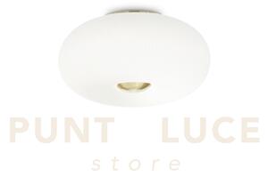 Arizona plafoniera attacco 3 luci gx53 in vetro bianco soffiato d.40cm