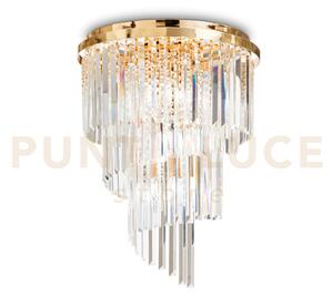 Carlton lampadario a soffitto in cristallo molato e metallo finitur