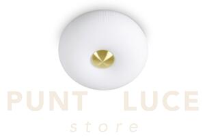 Arizona plafoniera attacco 2 luci gx53 in vetro bianco soffiato d.30cm