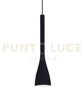 Flut sospensione in vetro soffiato nero 1 luce attacco e14 10,5cm