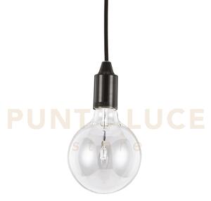 Edison sospensione in metallo e cavo in tessuto 1 luce attacco e27 