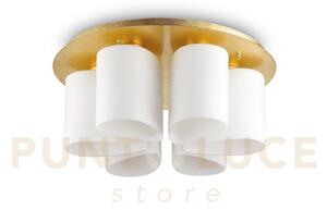 Daisy lampada da soffitto in metallo e vetro rigato 60cm 6 luci att
