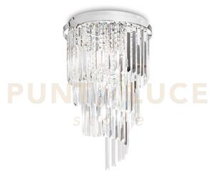 Carlton lampadario a soffitto in cristallo molato e metallo finitur