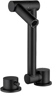 Rubinetto da cucina pieghevole - Rubinetto per lavello da cucina - Apertura a 90 gradi - Altezza 5 cm - Colore nero