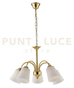 Lampadario a lampadario a sospensione 1162 oro 5 luci attacco e14 6