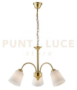 Lampadario a lampadario a sospensione 1162 oro 3 luci attacco e14 5