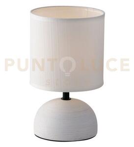 Lumetto furore bianco 1 luce attacco e14 14x24cm in ceramica e para