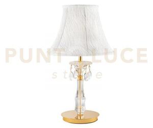 Lume monet oro 1 luce attacco e27 35x49cm in vetro e cristallo k9