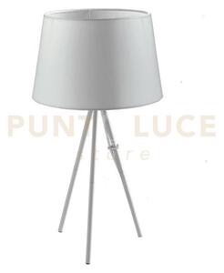 Lume marilyn con paralume in tessuto bianco 1 luce attacco e27 30x5