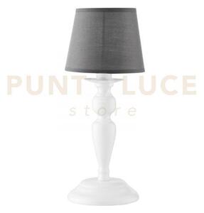 Lume favola bianco e grigio 1 luce attacco e14 16x37cm in metallo e