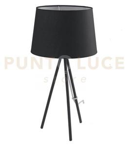 Lume marilyn con paralume in tessuto nero 1 luce attacco e27 30x58,5cm